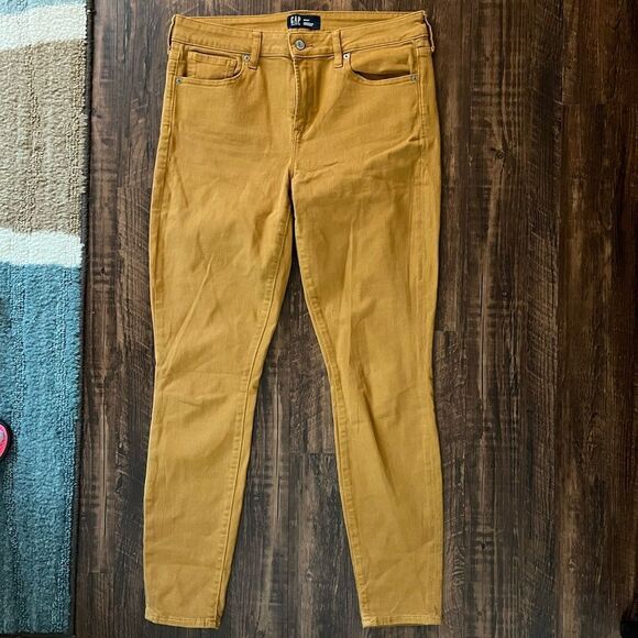 Gap Mustard Universal Leggings size 12/31T - Picture 1 of 6